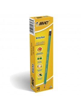 LAPIZ BIC EVOLUTION CON GOMA N°2