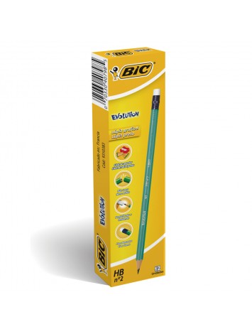 LAPIZ BIC EVOLUTION CON GOMA N°2